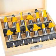 🔧 enhance your woodworking project: tooldo router bits 12 pcs set with 1/2" shank - ideal for diy and beginners logo