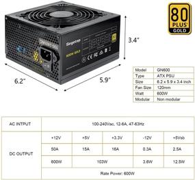 img 3 attached to 💥 Segotep 600W 80 Plus Gold certified Gaming Power Supply PSU with Silent 120mm Fan