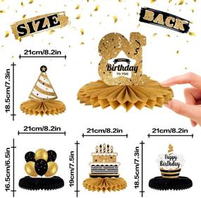 img 2 attached to 🎉 LINGTEER Happy 18th Birthday Table Honeycomb Centerpieces: Vibrant Cheers to 18th Birthday Eighteen Years Old Party Table Decorations & Gift Sign