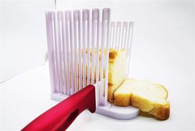 img 2 attached to 🍞 Bread Slicer Cutting Guide - Perfect Bread Toast Slicer and Cutter for Bread, Loaf Cakes, Bagels, and Sandwich Maker