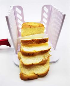 img 1 attached to 🍞 Bread Slicer Cutting Guide - Perfect Bread Toast Slicer and Cutter for Bread, Loaf Cakes, Bagels, and Sandwich Maker