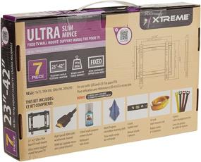 img 1 attached to 📺 Xtreme Ultra Slim Fixed TV Wall Mount Kit 23-42 Inches - 18714, 7-Piece