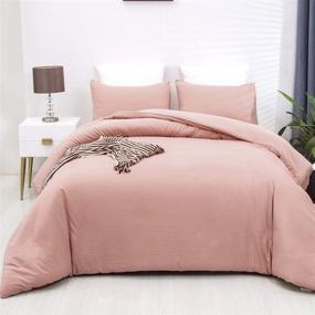 img 2 attached to 🌸 Luxlovery Pink Pillowcases: Dusty Rose Pillow Shams for Adults & Teens - 2 Pack 20x26 Inches for Queen Bed