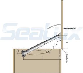 img 2 attached to 🐠 SeaLux Marine Adjustable Premium 316 Stainless Steel Hatch Lid Stay, Support & Adjuster - Medium (8-14 inches)