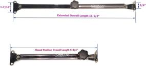img 3 attached to 🐠 SeaLux Marine Adjustable Premium 316 Stainless Steel Hatch Lid Stay, Support & Adjuster - Medium (8-14 inches)