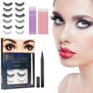 reusable eyelashes set，false magnetic applicator logo