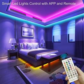 img 2 attached to 🌈 100ft RGB Led Strip Lights with App Control, Mewuvn Music Sync Color Changing Led Lights for Bedroom, Party, Home Decoration - (3 Rolls of 33.3ft) 5050 SMD Led Light Strips