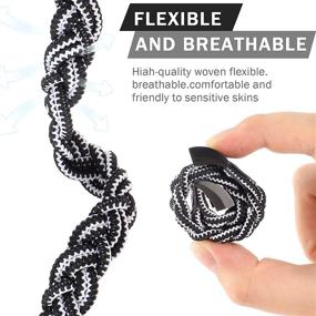 img 3 attached to 💪 Fitbit Charge 2 Smartwatch Bands - Stretchy Braided Elastic Strap, Soft Sport Solo Loop Woven Nylon Bracelet Replacement Wristband for Women Men, Comfortable and Breathable