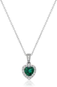 img 3 attached to Sterling Created Emerald Earrings Necklace