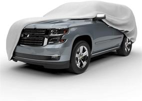 img 4 attached to Budge Duro 3 Layer SUV Cover: Water 🚗 Resistant, Scratchproof, Dustproof - Fits SUVs up to 17'5'', Gray