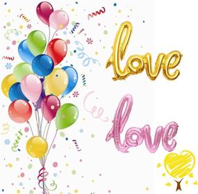 img 3 attached to Greatstar 42.5 inch Love Balloon: Stunning Valentine's Day Decor and Gift, Rose Gold Latex Balloons for Wedding, Bridal Shower, Anniversary, and Engagement Party Decoration (Gold)