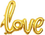 greatstar 42.5 inch love balloon: stunning valentine's day decor and gift, rose gold latex balloons for wedding, bridal shower, anniversary, and engagement party decoration (gold) логотип