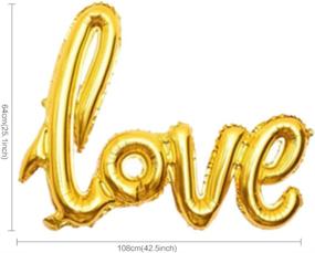 img 1 attached to Greatstar 42.5 inch Love Balloon: Stunning Valentine's Day Decor and Gift, Rose Gold Latex Balloons for Wedding, Bridal Shower, Anniversary, and Engagement Party Decoration (Gold)