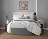 🛏️ enhance your bed's style with standard textile circa bed wrap in graphite, king size: a modern bed skirt alternative логотип