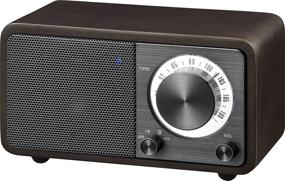 img 3 attached to Sangean WR-7DK Dark Cherry Wood Cabinet Mini Bluetooth Speaker with FM Radio Tuner and Aux-in