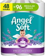 🧻 angel soft lavender scented toilet paper - 48 double rolls (96 regular) - 200+ 2-ply sheets per roll logo