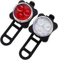 🚲 bike lights front and back: super bright, waterproof, usb rechargeable - 650mah lithium battery bicycle lights logo