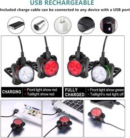 img 2 attached to 🚲 Bike Lights Front and Back: Super Bright, Waterproof, USB Rechargeable - 650mAh Lithium Battery Bicycle Lights