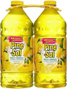 img 2 attached to 🍋 Pine-Sol Multi-Surface Cleaner - Lemon Fresh Scent, 120 fl oz (2x60) - 2 Count Bottle, Basic Pack