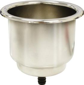 img 1 attached to 🔎 Optimized Search: SeaSense Stainless Steel Cup Holder - Recessed with Pad, Gasket, and Barb