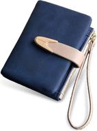 topkull women's rfid small compact bifold short wallet with zipper coin purse and wristlet logo