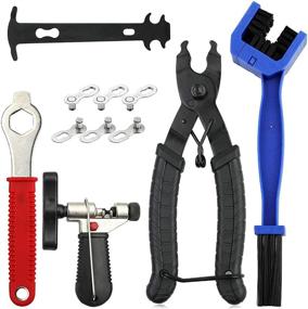 img 4 attached to Bike Chain Tool Kit with Bike Link Plier, Chain Breaker Splitter, Chain Wear Indicator and Checker - Ultimate Road and Mountain Bike Chain Repair Tools for All Models