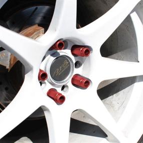 img 1 attached to 🔒 Mishimoto MMLG-15-LOCKRD Red Aluminum Locking Lug Nuts - M12 x 1.5: Secure Your Wheels in Style