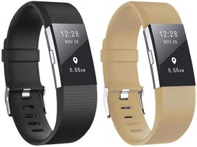 img 4 attached to Водонепроницаемые браслеты для Fitbit Charge 2 (2 шт.) Здоровье и расслабление