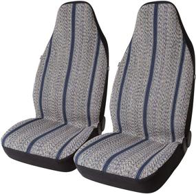 img 4 attached to Blue West Coast Auto Baja Blanket Bucket Seat Cover for Car, Truck, Van, SUV - Airbag Compatible (2PCS)