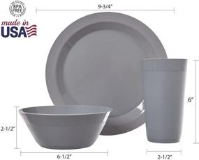 img 1 attached to 🍽️ US Acrylic Newport Dinner Set 12-Piece