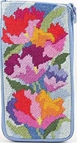 img 2 attached to Eyeglass Case Watercolor Poppy Needlepoint