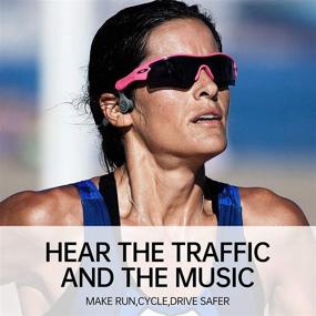img 1 attached to 🎧 Green Bone Conduction Headphones Bluetooth DDJ Open Ear Wireless Sweatproof Running Headphones for Sports Driving Cycling