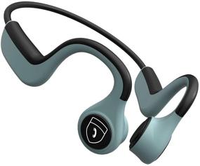 img 4 attached to 🎧 Зеленые беспроводные бесконтактные наушники для косточек Bluetooth DDJ Open Ear, непромокаемые беговые наушники для спорта, вождения и велоспорта.
