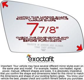img 3 attached to 🚗 Enhance Your Audi Driving Experience with exactafit 8015R Passenger Side Mirror Glass Replacement: Ideal Fit for A3 A4 RS4 S4 A6 S6 Quattro Diagonal 7-7/8 Inch