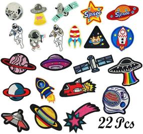 img 4 attached to Enhance Your Style with the 22 PCS Solar System Iron on Patches Applique Kit by Woohome