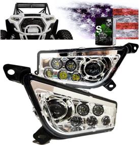 img 4 attached to Усилите свою поездку с SLK-Lights (CHROME) RZR LED фарой для Polaris General, RZR 900s и 1000 XP Turbo (2015-2021), НЕ Halo Chrome