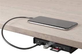 img 4 attached to 🔌 UnderDesk USB-C Laptop Docking Station: HumanCentric UnderDock - Mounts Under Desk for a Clutter-Free Workspace (Single HDMI, Ethernet, 3 USB-A, SD & Micro SD, 2 USB C PD) - Includes Wall Charger