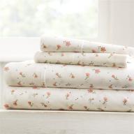 soft floral king pink linen market 4 piece sheet set logo