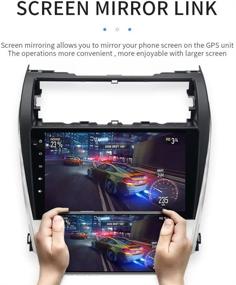 img 1 attached to 🚗 Улучшенная Dasaita Android 11 автомагнитола для Toyota Camry 2012 2013 2014 – GPS-навигация и радио с экраном 10,2 дюйма, головным блоком 2G RAM.