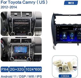 img 3 attached to 🚗 Улучшенная Dasaita Android 11 автомагнитола для Toyota Camry 2012 2013 2014 – GPS-навигация и радио с экраном 10,2 дюйма, головным блоком 2G RAM.