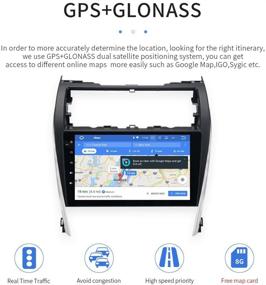 img 2 attached to 🚗 Улучшенная Dasaita Android 11 автомагнитола для Toyota Camry 2012 2013 2014 – GPS-навигация и радио с экраном 10,2 дюйма, головным блоком 2G RAM.