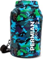 🎒 permian camouflage portable cooler bag roll top - 15l insulated, waterproof dry bag for boating/fishing, camping/hiking backpack, leakproof, floating cooler for kayaking - camo логотип