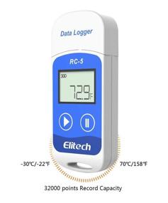 img 3 attached to 🌡️ [ISO 17025 Certified] Elitech RC-5 USB Digital Data Logger - 10 Pack Temperature Recorder for Vaccines and DDL