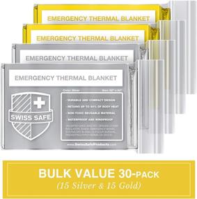 img 3 attached to 🌦️ Ultimate Protection: Emergency Mylar Thermal Blankets 30 Pack for All Weather Conditions