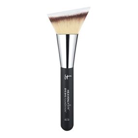 img 3 attached to IT Cosmetics Heavenly Luxe Bye Bye Foundation Brush #22 - Triangle-Shaped Brush Head for Even Application - Award-Winning, Ideal for Sensitive Skin