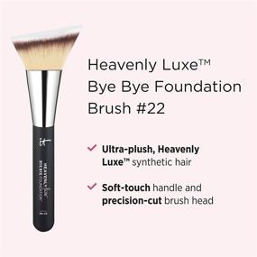 img 2 attached to IT Cosmetics Heavenly Luxe Bye Bye Foundation Brush #22 - Triangle-Shaped Brush Head for Even Application - Award-Winning, Ideal for Sensitive Skin