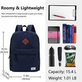 img 3 attached to VONXURY Classic Lightweight Backpacks - Durable Kids' Backpacks for All-Day Usage