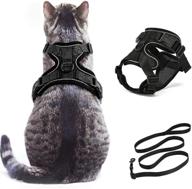 🐾 ultimate outdoor walking and travel set: escape-proof cat harness and leash with kitten-safe vest for small dogs and pets (black, xs) logo