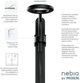 img 2 attached to 🚿 Moen N214R0BL Nebia Nebia by Moen Spa Shower Rainshower: Luxurious Matte Black Shower Experience