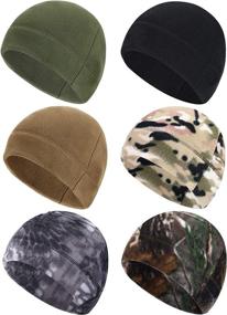 img 4 attached to 🧣 Warm and Versatile Winter Skull Caps: SATINIOR 6-Piece Helmet Liner and Fleece Beanie Set for Men